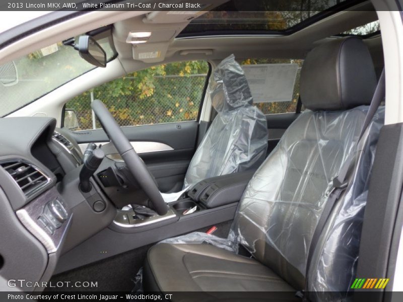 White Platinum Tri-Coat / Charcoal Black 2013 Lincoln MKX AWD