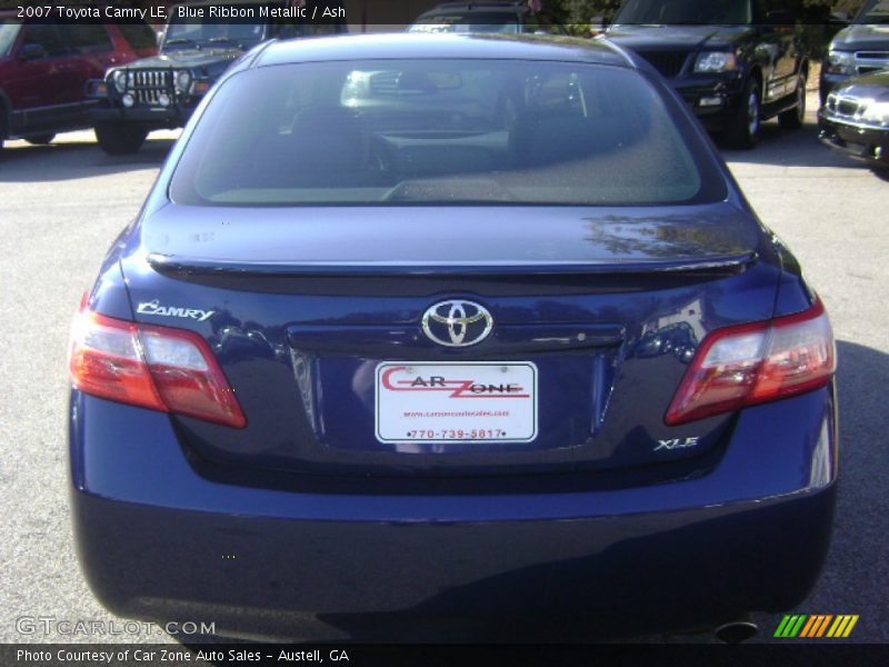 Blue Ribbon Metallic / Ash 2007 Toyota Camry LE