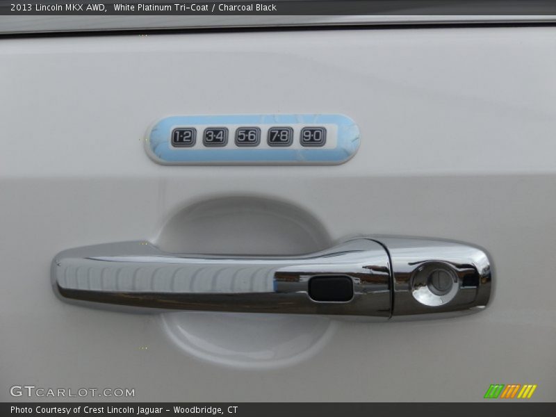 White Platinum Tri-Coat / Charcoal Black 2013 Lincoln MKX AWD