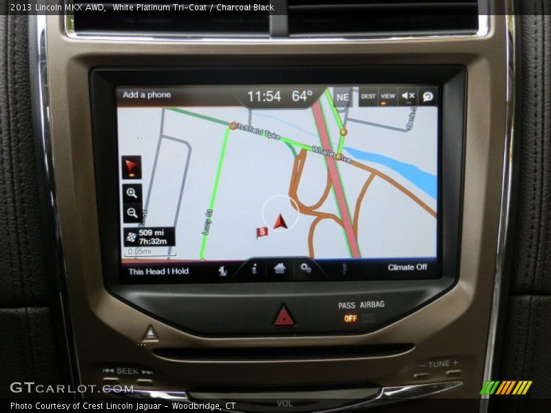 White Platinum Tri-Coat / Charcoal Black 2013 Lincoln MKX AWD