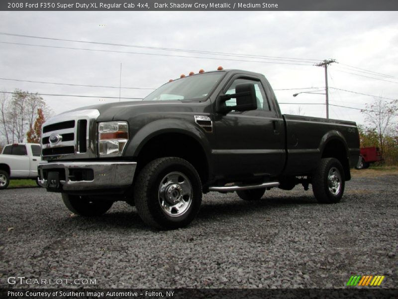 Dark Shadow Grey Metallic / Medium Stone 2008 Ford F350 Super Duty XL Regular Cab 4x4