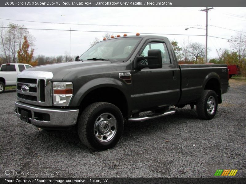 Dark Shadow Grey Metallic / Medium Stone 2008 Ford F350 Super Duty XL Regular Cab 4x4