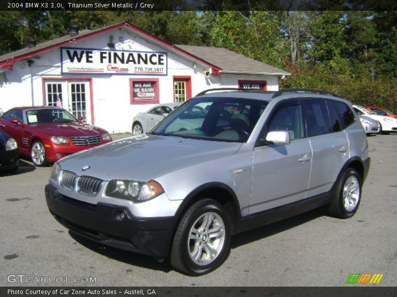 Titanium Silver Metallic / Grey 2004 BMW X3 3.0i