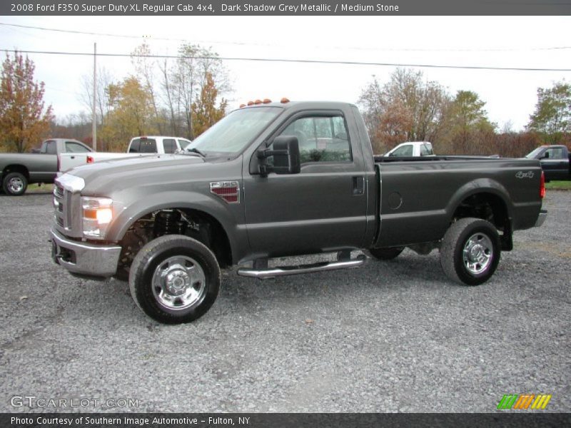 Dark Shadow Grey Metallic / Medium Stone 2008 Ford F350 Super Duty XL Regular Cab 4x4