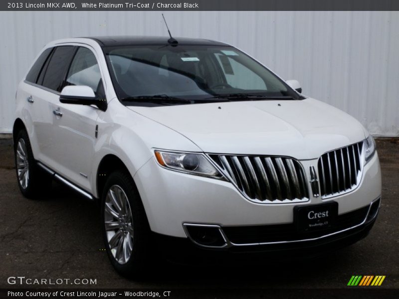 White Platinum Tri-Coat / Charcoal Black 2013 Lincoln MKX AWD