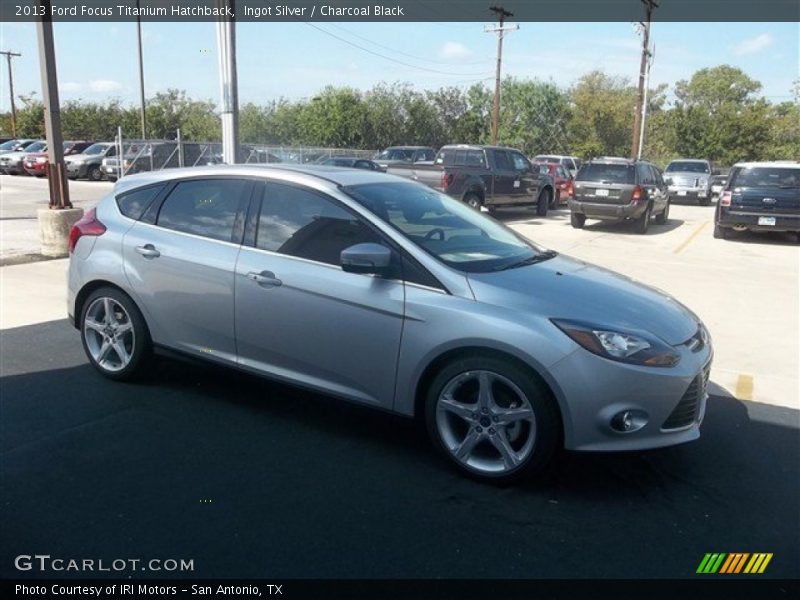 Ingot Silver / Charcoal Black 2013 Ford Focus Titanium Hatchback