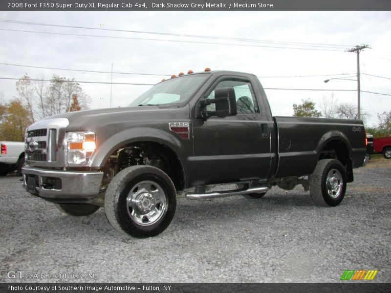 Dark Shadow Grey Metallic / Medium Stone 2008 Ford F350 Super Duty XL Regular Cab 4x4