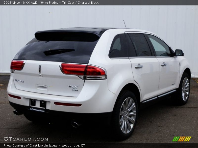 White Platinum Tri-Coat / Charcoal Black 2013 Lincoln MKX AWD