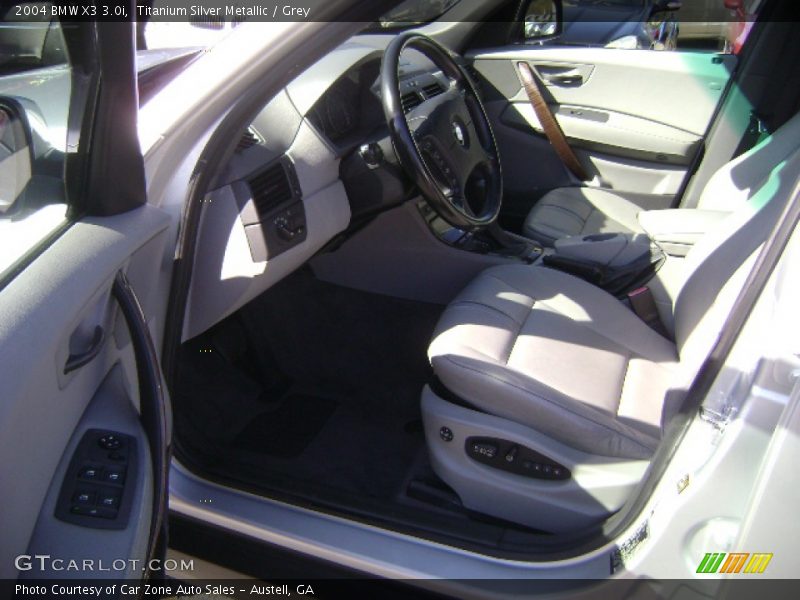 Titanium Silver Metallic / Grey 2004 BMW X3 3.0i