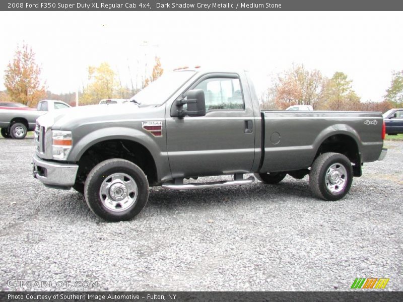 Dark Shadow Grey Metallic / Medium Stone 2008 Ford F350 Super Duty XL Regular Cab 4x4
