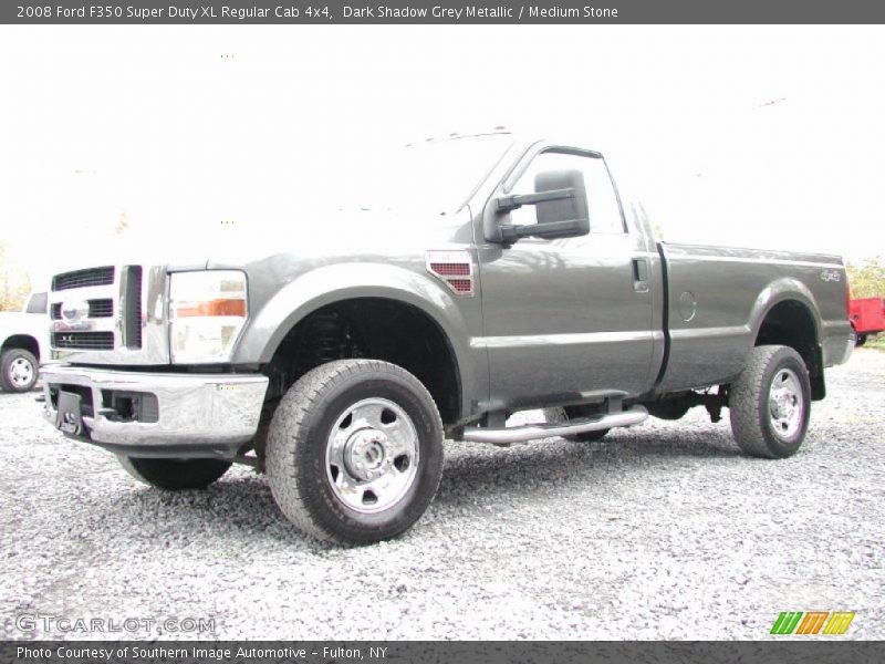Dark Shadow Grey Metallic / Medium Stone 2008 Ford F350 Super Duty XL Regular Cab 4x4