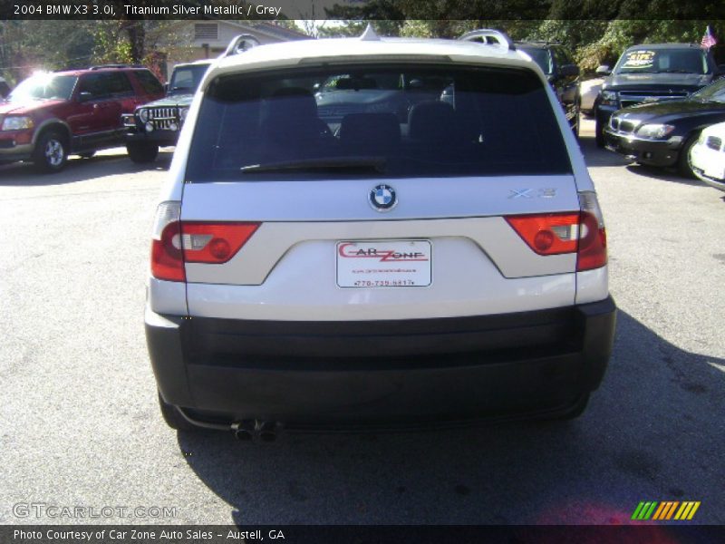 Titanium Silver Metallic / Grey 2004 BMW X3 3.0i