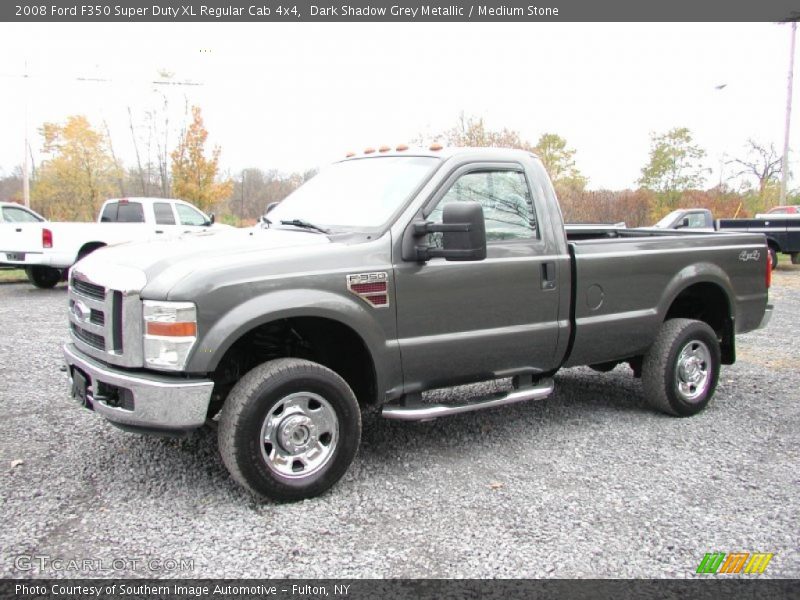 Dark Shadow Grey Metallic / Medium Stone 2008 Ford F350 Super Duty XL Regular Cab 4x4