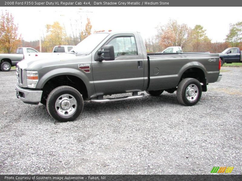 Dark Shadow Grey Metallic / Medium Stone 2008 Ford F350 Super Duty XL Regular Cab 4x4