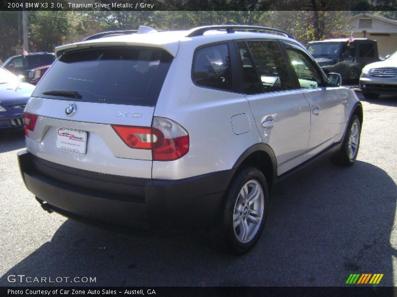 Titanium Silver Metallic / Grey 2004 BMW X3 3.0i