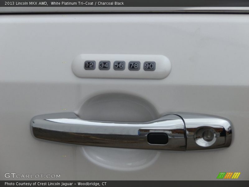 White Platinum Tri-Coat / Charcoal Black 2013 Lincoln MKX AWD