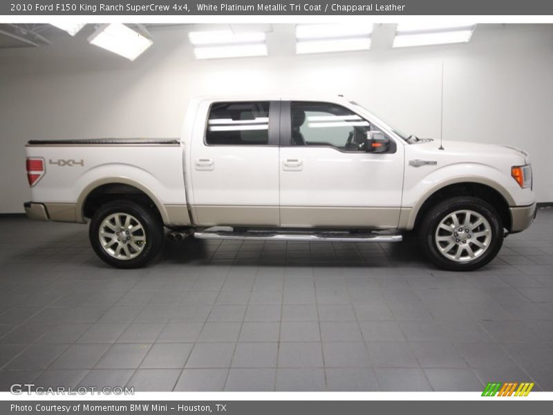 White Platinum Metallic Tri Coat / Chapparal Leather 2010 Ford F150 King Ranch SuperCrew 4x4