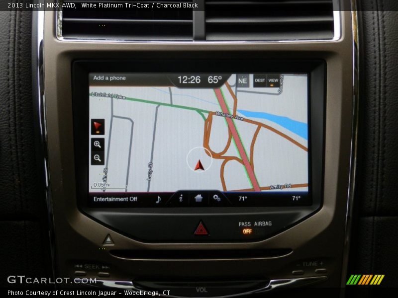 White Platinum Tri-Coat / Charcoal Black 2013 Lincoln MKX AWD