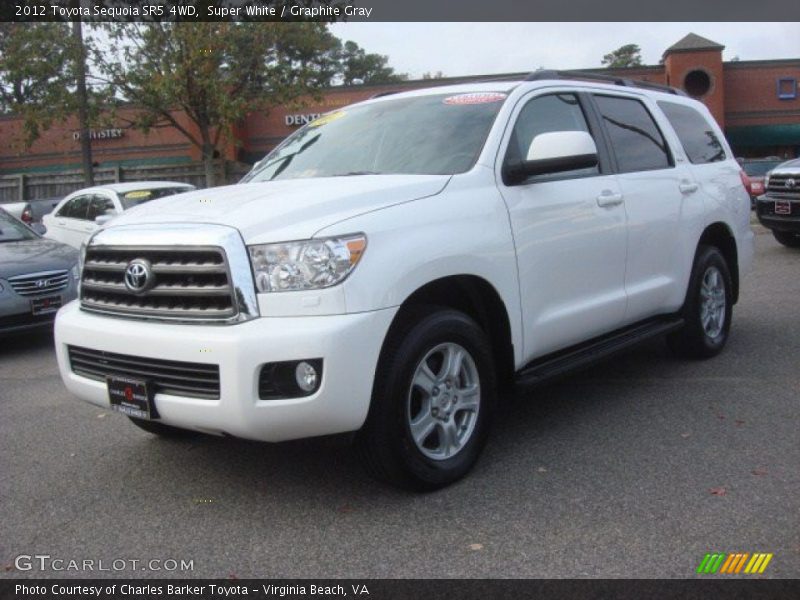 Super White / Graphite Gray 2012 Toyota Sequoia SR5 4WD