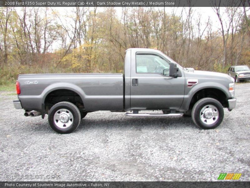Dark Shadow Grey Metallic / Medium Stone 2008 Ford F350 Super Duty XL Regular Cab 4x4