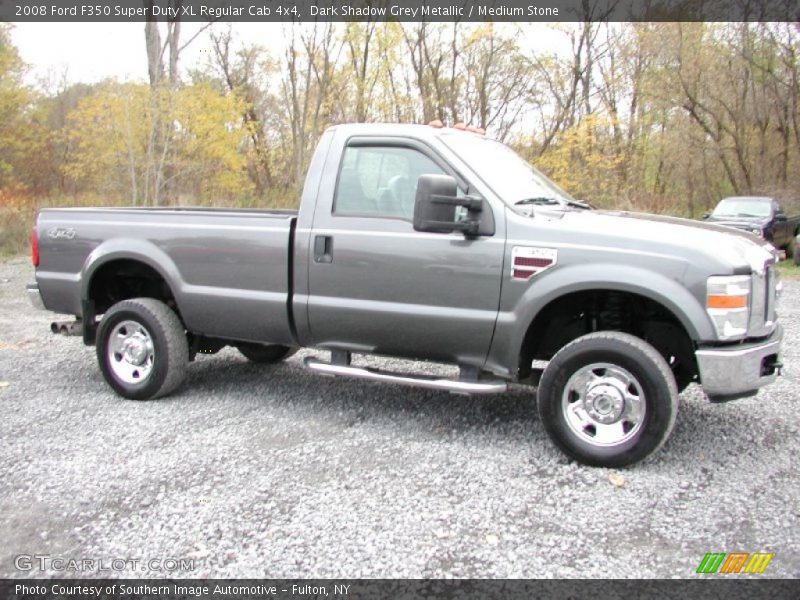 Dark Shadow Grey Metallic / Medium Stone 2008 Ford F350 Super Duty XL Regular Cab 4x4