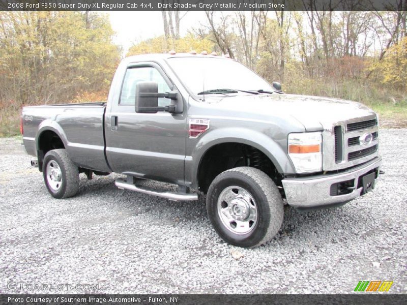 Dark Shadow Grey Metallic / Medium Stone 2008 Ford F350 Super Duty XL Regular Cab 4x4