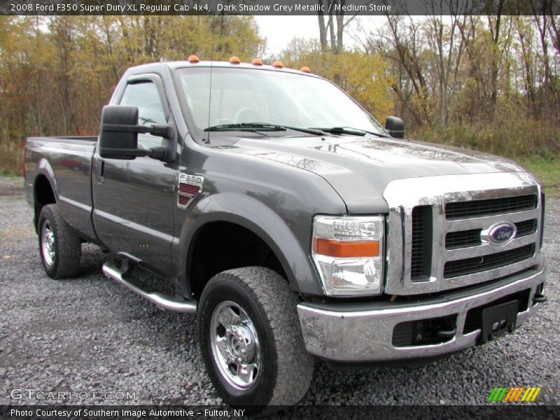 Dark Shadow Grey Metallic / Medium Stone 2008 Ford F350 Super Duty XL Regular Cab 4x4