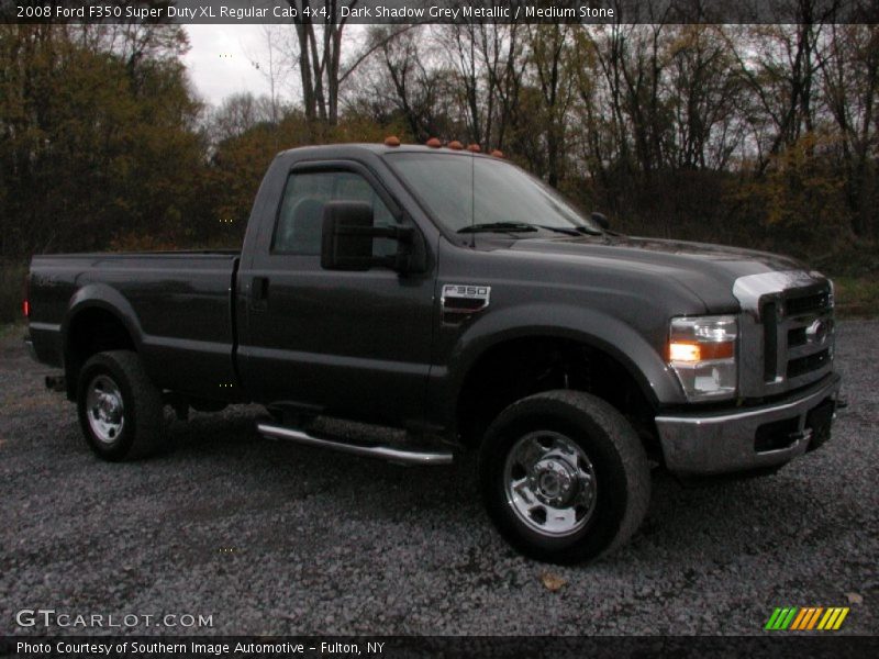 Dark Shadow Grey Metallic / Medium Stone 2008 Ford F350 Super Duty XL Regular Cab 4x4