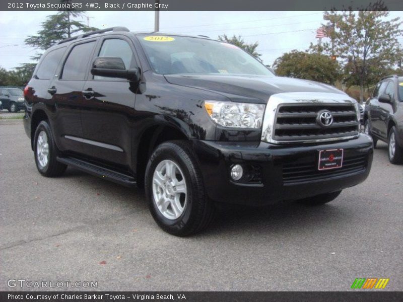 Black / Graphite Gray 2012 Toyota Sequoia SR5 4WD