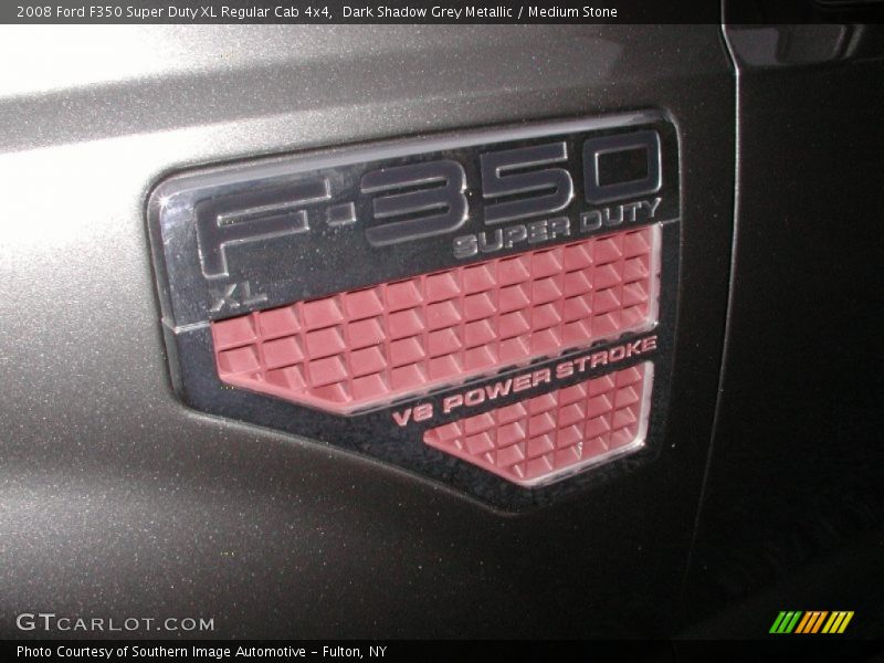 Dark Shadow Grey Metallic / Medium Stone 2008 Ford F350 Super Duty XL Regular Cab 4x4