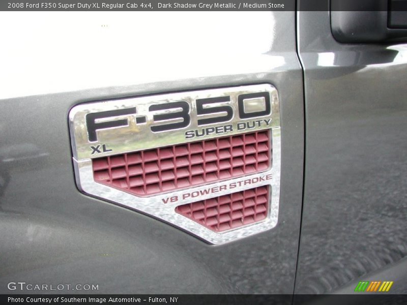 Dark Shadow Grey Metallic / Medium Stone 2008 Ford F350 Super Duty XL Regular Cab 4x4
