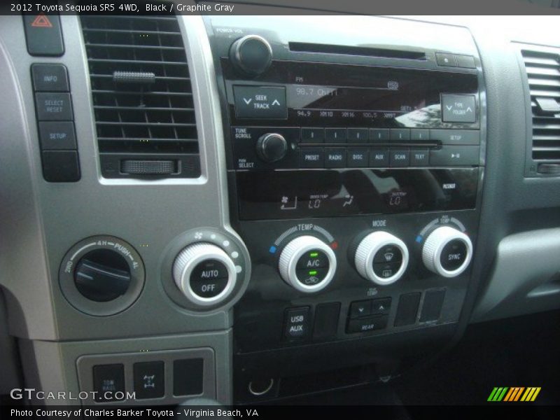 Black / Graphite Gray 2012 Toyota Sequoia SR5 4WD