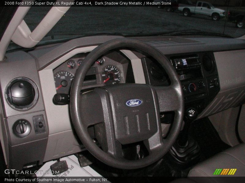 Dark Shadow Grey Metallic / Medium Stone 2008 Ford F350 Super Duty XL Regular Cab 4x4