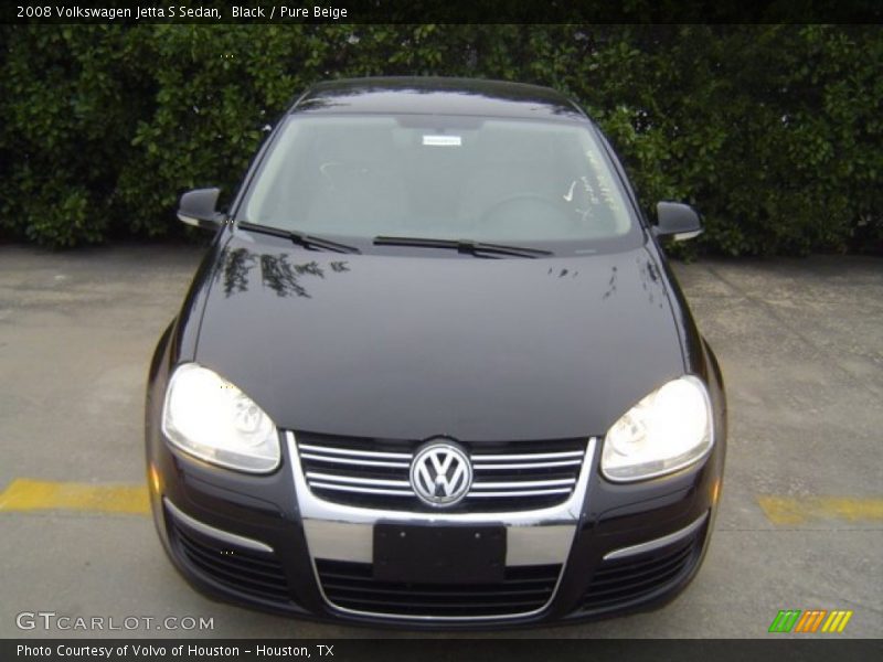 Black / Pure Beige 2008 Volkswagen Jetta S Sedan