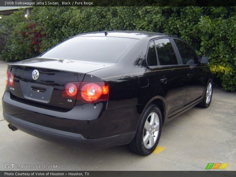 Black / Pure Beige 2008 Volkswagen Jetta S Sedan