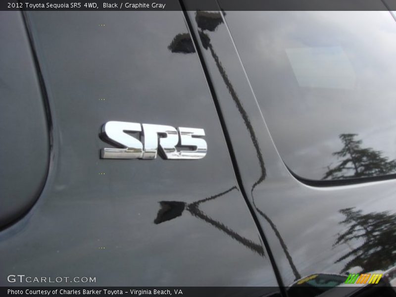 Black / Graphite Gray 2012 Toyota Sequoia SR5 4WD