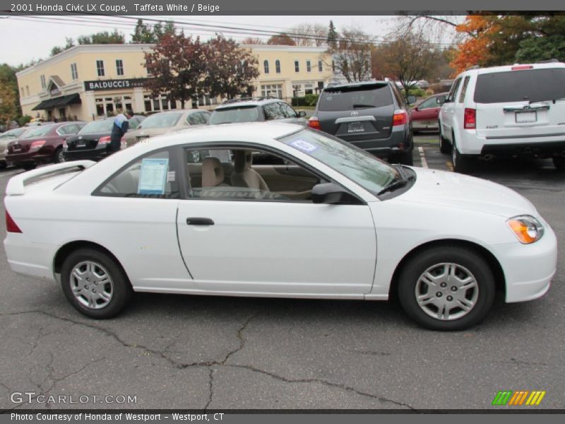 Taffeta White / Beige 2001 Honda Civic LX Coupe