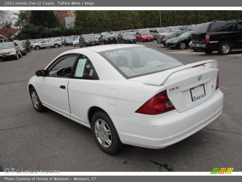 Taffeta White / Beige 2001 Honda Civic LX Coupe