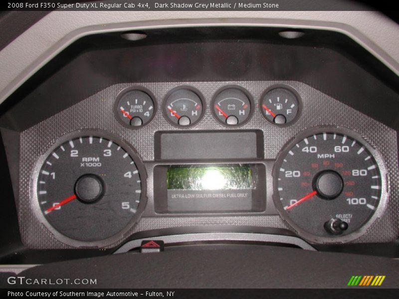 Dark Shadow Grey Metallic / Medium Stone 2008 Ford F350 Super Duty XL Regular Cab 4x4