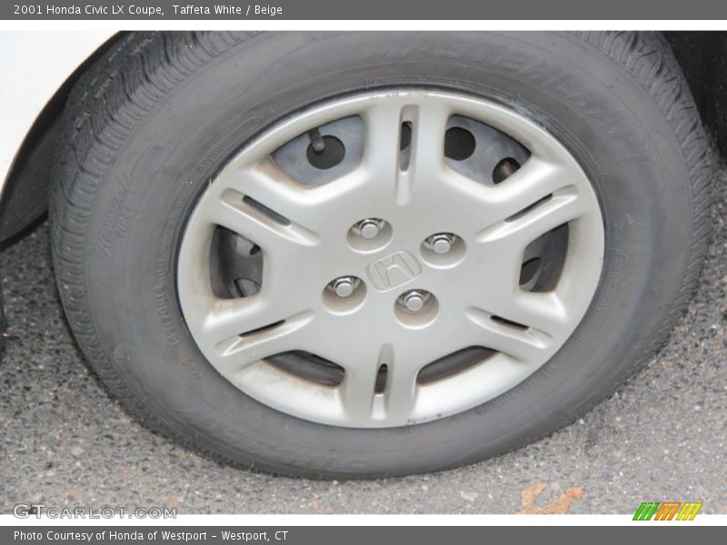 Taffeta White / Beige 2001 Honda Civic LX Coupe