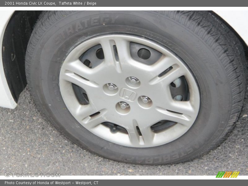 Taffeta White / Beige 2001 Honda Civic LX Coupe