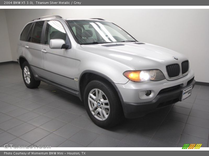 Titanium Silver Metallic / Grey 2004 BMW X5 3.0i