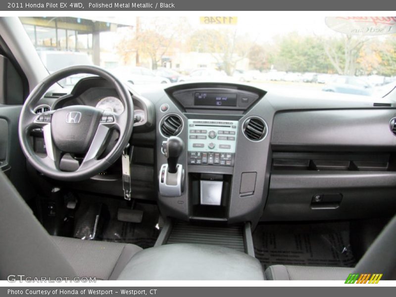 Polished Metal Metallic / Black 2011 Honda Pilot EX 4WD