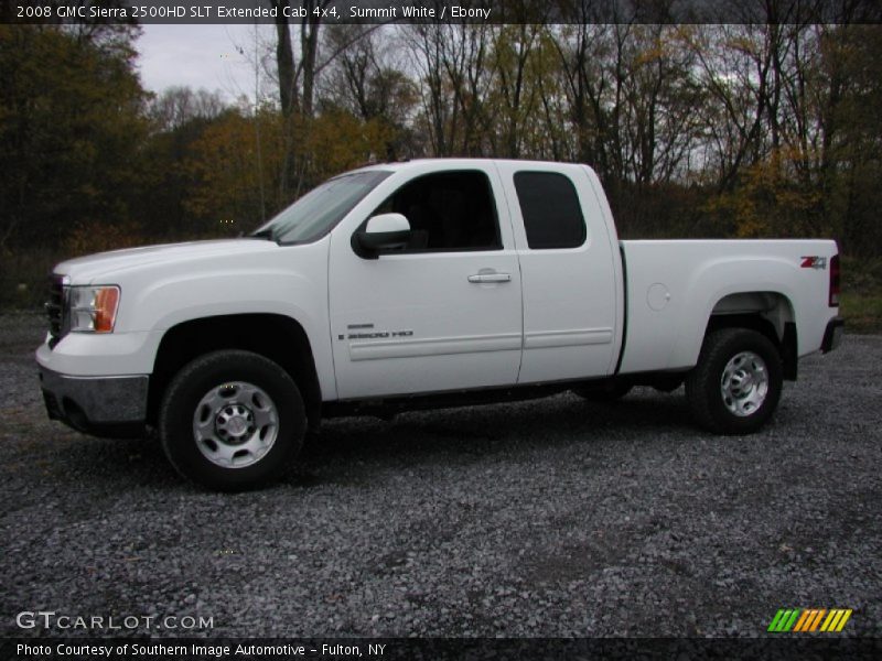 Summit White / Ebony 2008 GMC Sierra 2500HD SLT Extended Cab 4x4