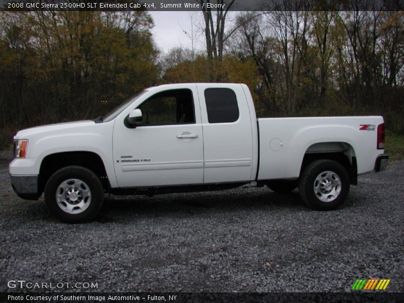 Summit White / Ebony 2008 GMC Sierra 2500HD SLT Extended Cab 4x4