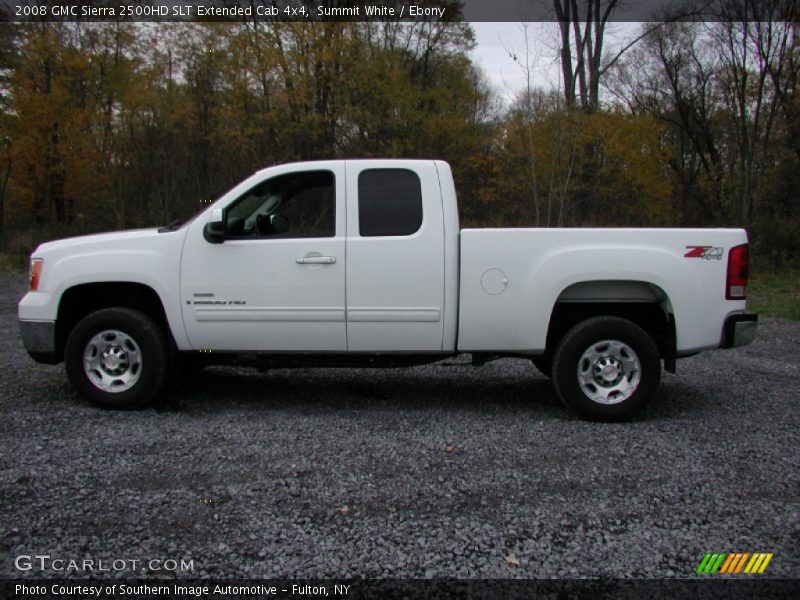 Summit White / Ebony 2008 GMC Sierra 2500HD SLT Extended Cab 4x4