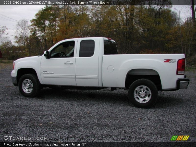 Summit White / Ebony 2008 GMC Sierra 2500HD SLT Extended Cab 4x4