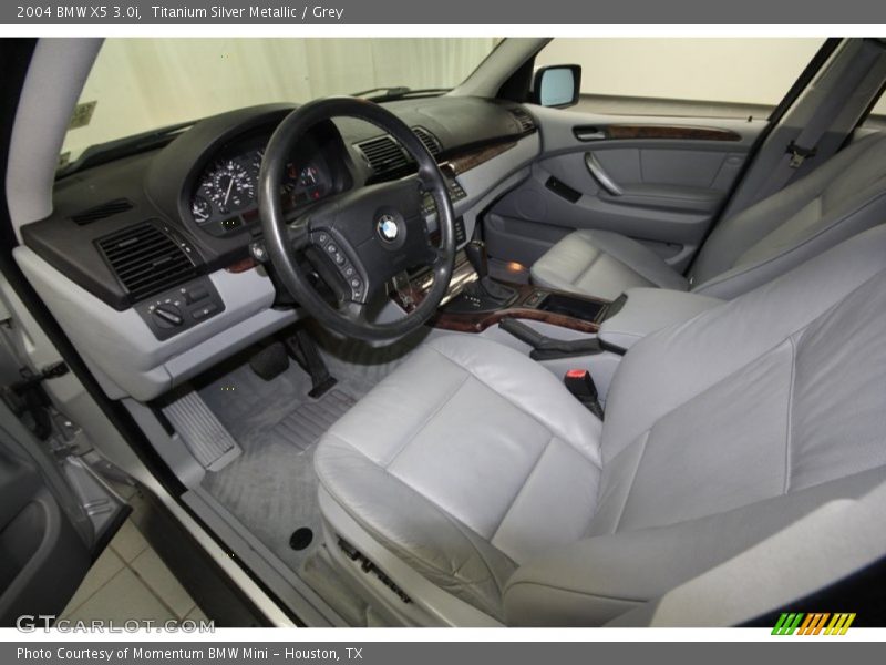 Titanium Silver Metallic / Grey 2004 BMW X5 3.0i