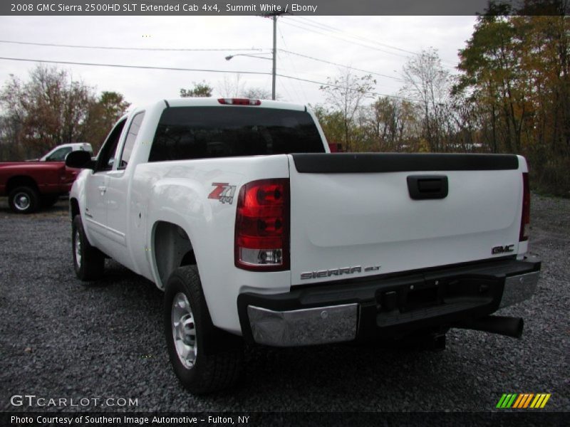 Summit White / Ebony 2008 GMC Sierra 2500HD SLT Extended Cab 4x4