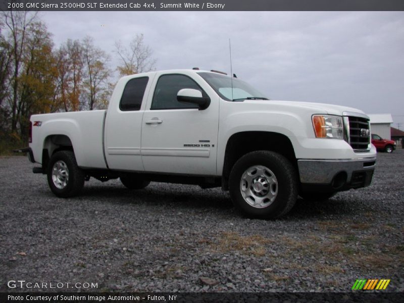 Summit White / Ebony 2008 GMC Sierra 2500HD SLT Extended Cab 4x4